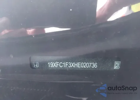 2017 Honda Civic Ex-T from USA, damaged, VIN 19XFC1F3XHE020736